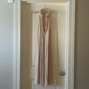 Light Pink Raquel Allegra Halter Midi Dress